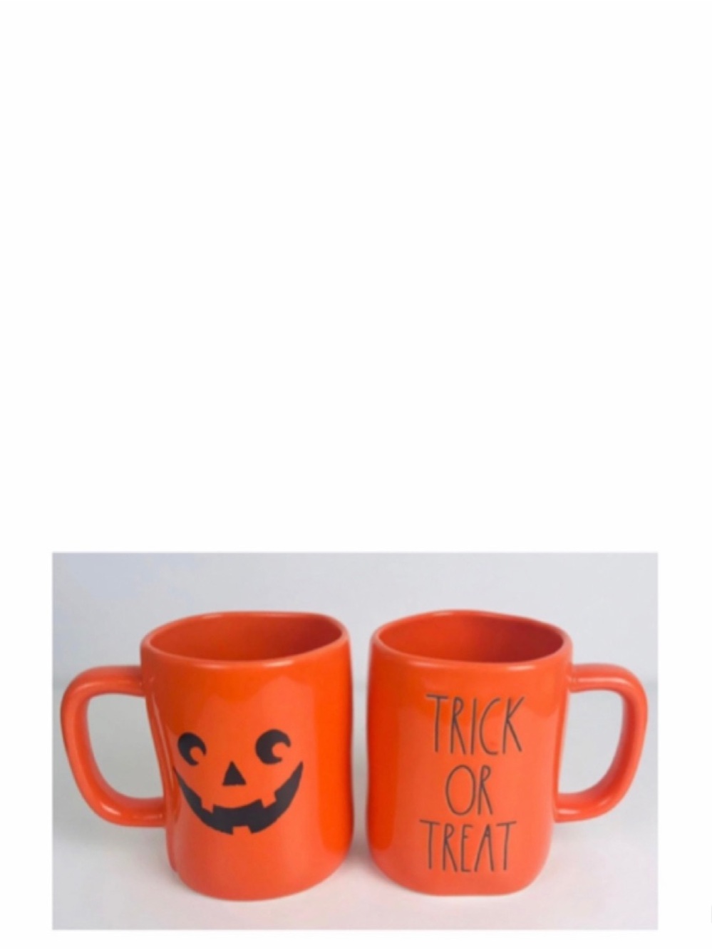 NEW Rae Dunn Orange Trick Or Treat Double Sided Jack O’Lantern Face 🎃
